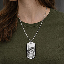 Süblimasyon Çift Taraflı Künye Kolye - 5