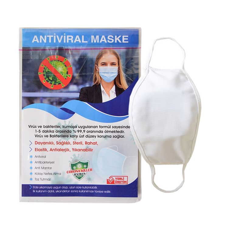 Sublimasyon Çocuk Beyaz Biyeli Maske+Broşür+Poşet