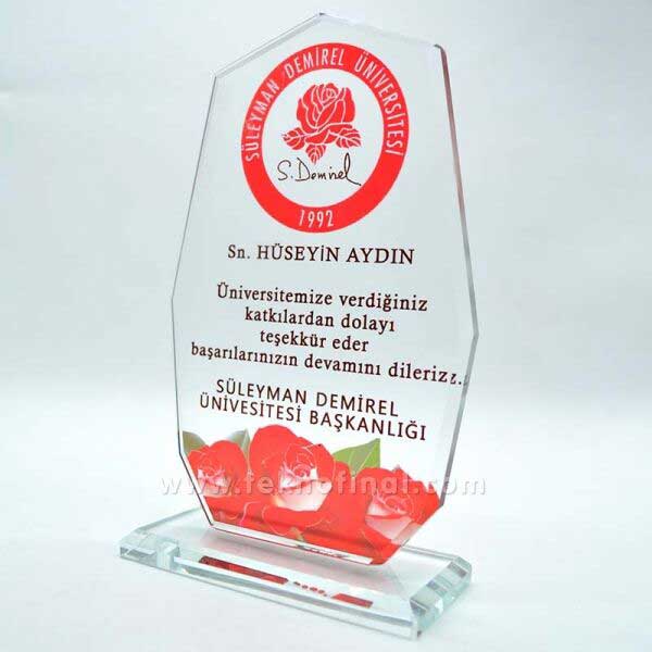 Sublimasyon Dokuzgen Cam Kristal Plaket