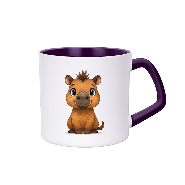 Süblimasyon Afili Dark Mor Porselen Kupa Bardak - Koli - 2