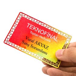 Süblimasyon Desenli Beyaz Metal Kartvizit - NobbyStar (1)