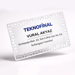 Süblimasyon Desenli Beyaz Metal Kartvizit - 4