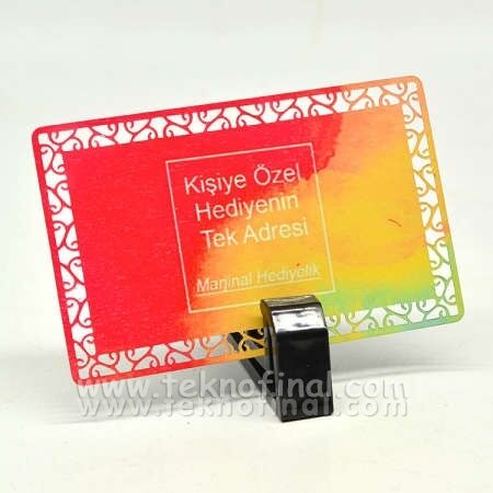 Sublimasyon Desenli Silver - Gümüş Metal Kartvizit - 2