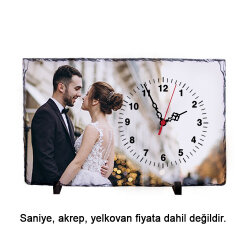 Süblimasyon Dikdörtgen Doğal Taş Saat - NobbyStar (1)
