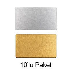 Süblimasyon Dikdörtgen Metal Yaka Kartı İsimliği - 10'lu Paket - NobbyStar