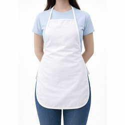 Süblimasyon Duck Kumaş Beyaz Mutfak Önlüğü - 3