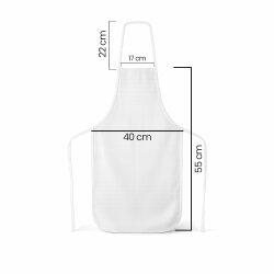 Süblimasyon Duck Kumaş Beyaz Mutfak Önlüğü - NobbyStar (1)