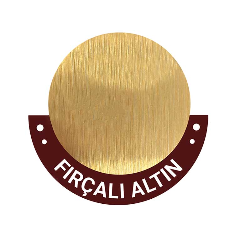 Süblimasyon Fırçalı Altın Baskı Metali - 30x60cm - 1