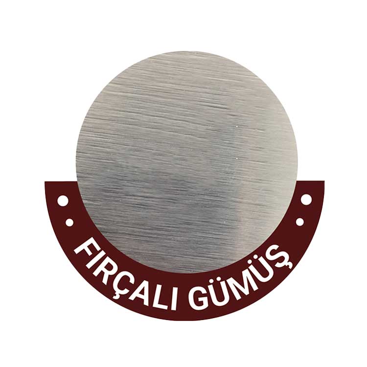 Süblimasyon Fırçalı Gümüş Baskı Metali - 30x60cm - 1