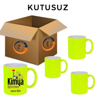 Sublimasyon Fosforlu Yeşil Kupa Bardak - 6