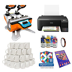 Süblimasyon Ful Paket Başlangıç Kupa Baskı Seti - Goldpix
