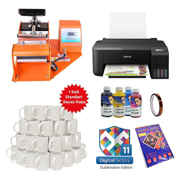 Süblimasyon Ful Paket Ekonomik Kupa Baskı Seti - 1