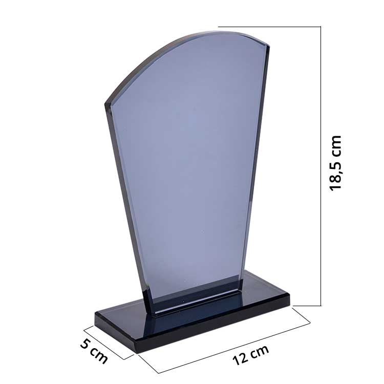Süblimasyon Füme Oval Kristal Cam Plaket - 4