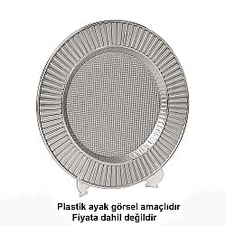 Süblimasyon Gümüş Metal Plaket Tabak Güneş Desenli Supla - 25cm - NobbyStar (1)