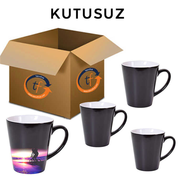 Süblimasyon 12oz Sihirli Konik Siyah Sihirli Kupa - Thumbnail