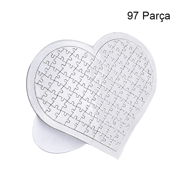 Süblimasyon Kalp Puzzle A3 - 97 Parça - 1