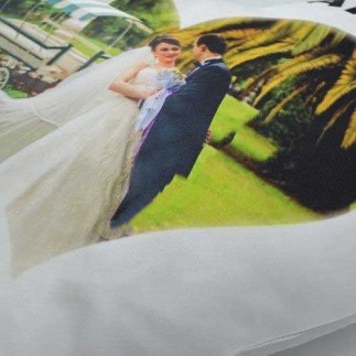 Süblimasyon Kalpli Beyaz Saten Yastık Kılıfı - 5'li Paket - 4