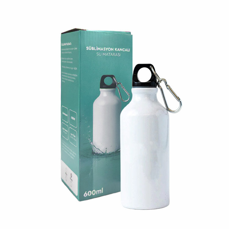 Süblimasyon Kancalı Su Matarası - 600mlt - 5