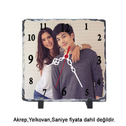 Süblimasyon Kare Doğal Saat Taşı - 2
