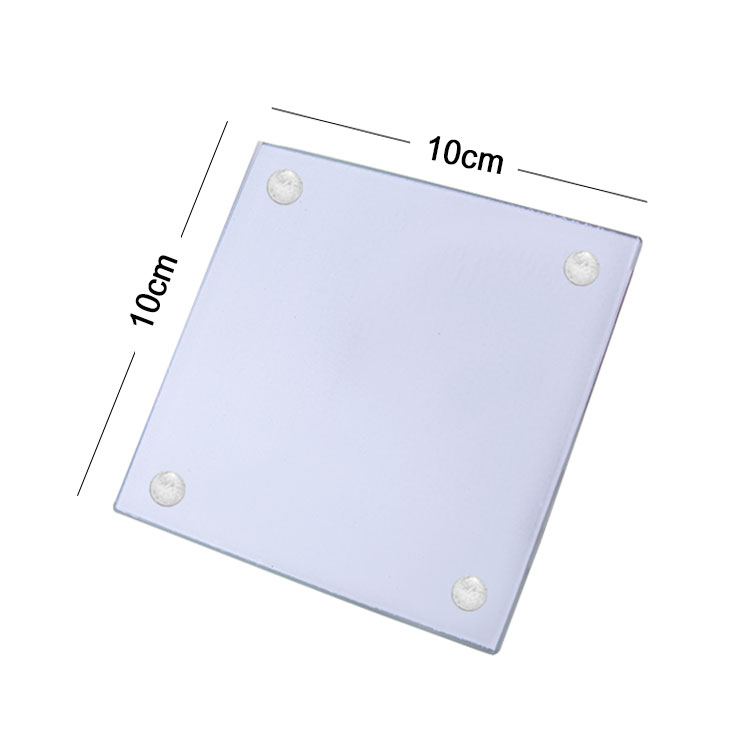 Süblimasyon Kare Kristal Cam Bardak Altlığı - 4'lü Paket - 3