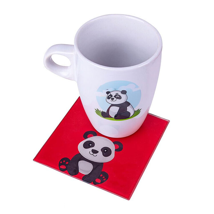 Süblimasyon Kare Kristal Cam Bardak Altlığı - 4'lü Paket - 2