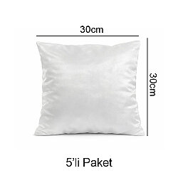 Süblimasyon Kare ve Dikdörtgen Saten Yastık Kılıfları - 5'li Paket - 5