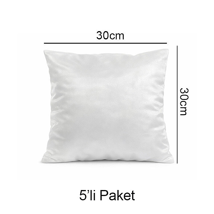Süblimasyon Kare ve Dikdörtgen Saten Yastık Kılıfları - 5'li Paket - 5