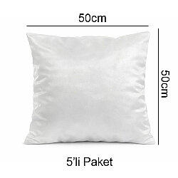 Süblimasyon Kare ve Dikdörtgen Saten Yastık Kılıfları - 5'li Paket - 8