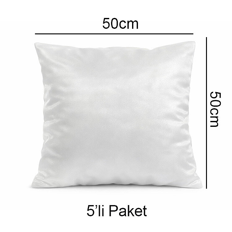 Süblimasyon Kare ve Dikdörtgen Saten Yastık Kılıfları - 5'li Paket - 8