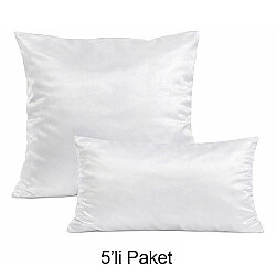 Süblimasyon Kare ve Dikdörtgen Saten Yastık Kılıfları - 5'li Paket - NobbyStar