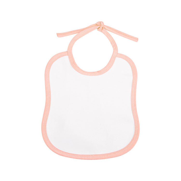 Süblimasyon Keten Pembe Bebek Önlüğü - 1