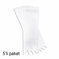 Süblimasyon Kırlangıç Beyaz & Türk Saten Masa Bayrağı - 5'li Paket - 7