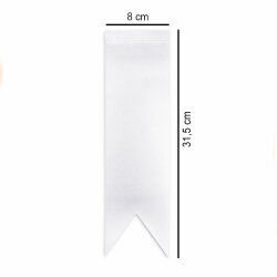 Süblimasyon Kırlangıç Beyaz & Türk Saten Masa Bayrağı - 5'li Paket - 8