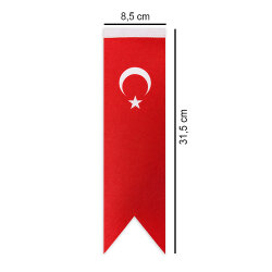 Süblimasyon Kırlangıç Beyaz & Türk Saten Masa Bayrağı - 5'li Paket - 5