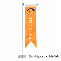 Süblimasyon Kırlangıç Beyaz & Türk Saten Masa Bayrağı - 5'li Paket - 9