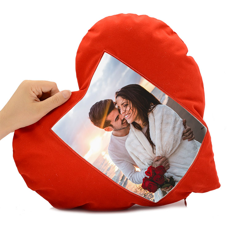 Süblimasyon Kırmızı Kalpli Yastık Kılıfı - 3’lü Paket - 2