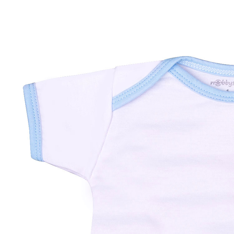 Süblimasyon Kısa Kol Mavi Bebek Zıbın - 2'li Paket - 4