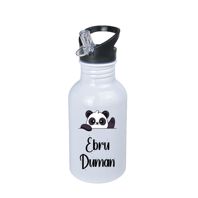 Süblimasyon Kopçalı Pipetli Matara - 600ml - 9
