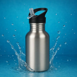 Süblimasyon Kopçalı Pipetli Matara - 600ml - 2