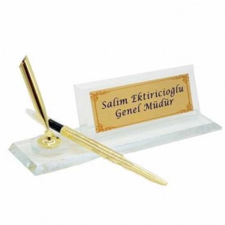Süblimasyon Kristal Kalemli Masa İsimliği - 6