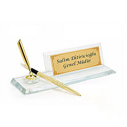 Süblimasyon Kristal Kalemli Masa İsimliği - NobbyStar (1)