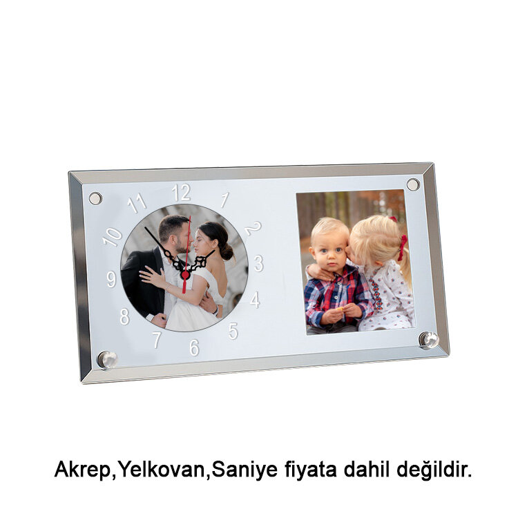 Süblimasyon Kristal Saat Camı - 16x30cm - 2