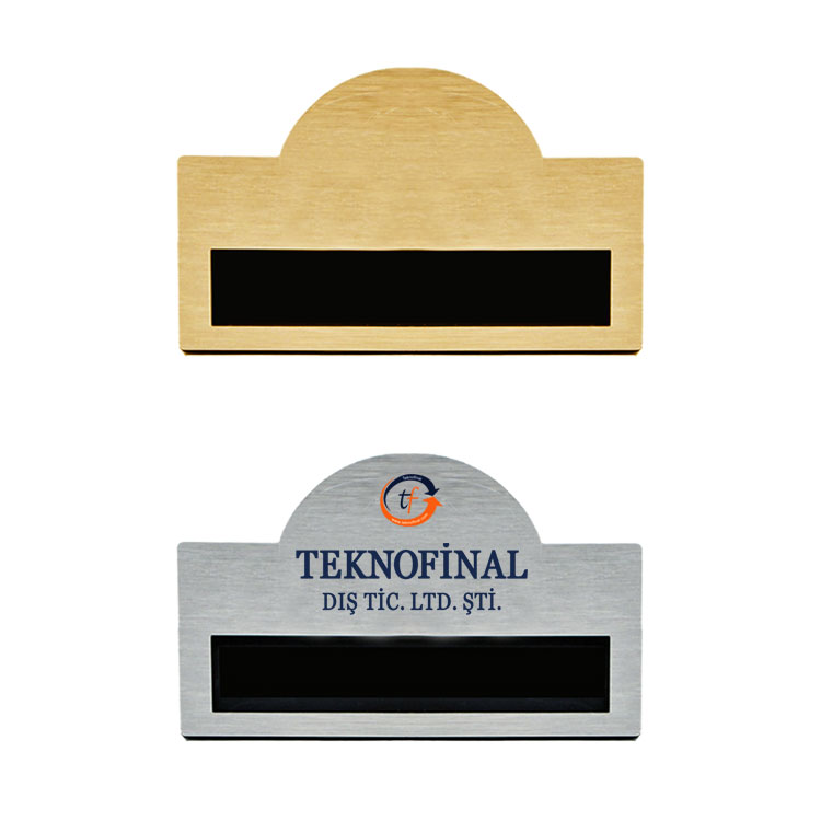 Süblimasyon Kubbeli Metal Yaka İsimliği - 10'lu Paket - 3