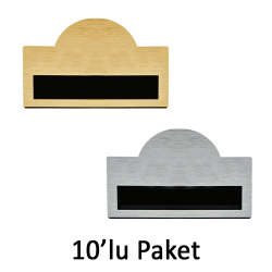 Süblimasyon Kubbeli Metal Yaka İsimliği - 10'lu Paket - NobbyStar