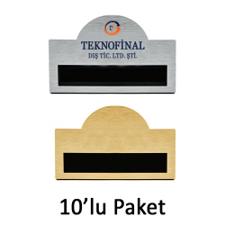 Süblimasyon Kubbeli Metal Yaka İsimliği - 10'lu Paket - NobbyStar