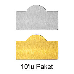 Süblimasyon Kubbeli Metal Yaka İsimliği - 10'lu Paket - NobbyStar