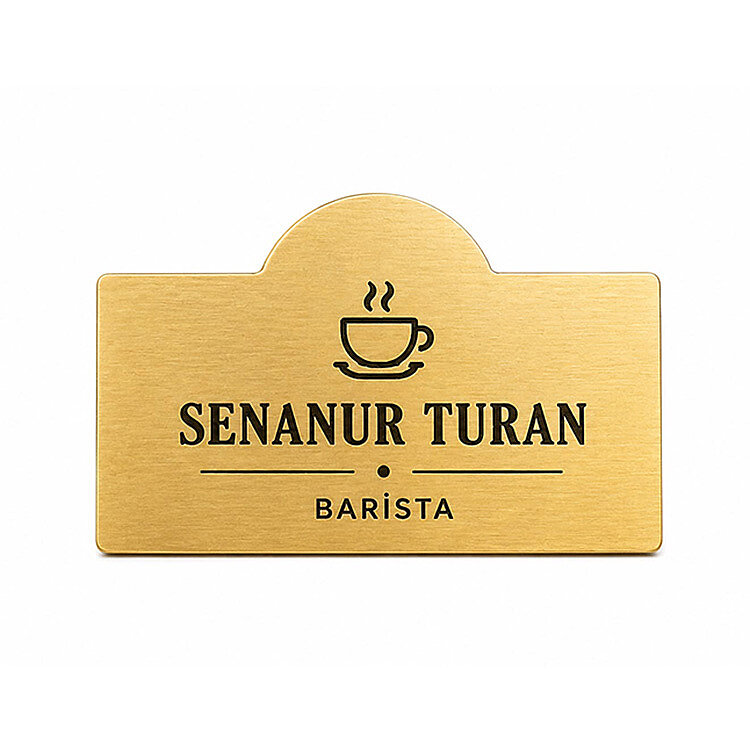 Süblimasyon Kubbeli Metal Yaka İsimliği - 10'lu Paket - 2