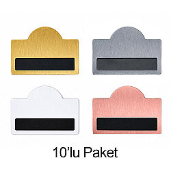 Süblimasyon Kubbeli Sürgülü Metal Yaka İsimliği - 10'lu Paket - NobbyStar