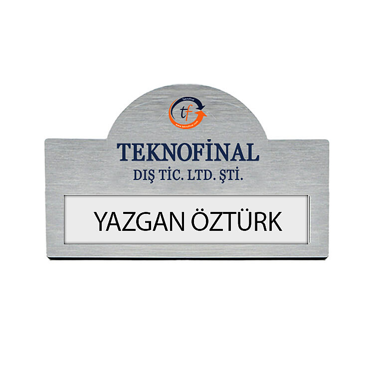 Süblimasyon Kubbeli Sürgülü Metal Yaka İsimliği - 10'lu Paket - 2
