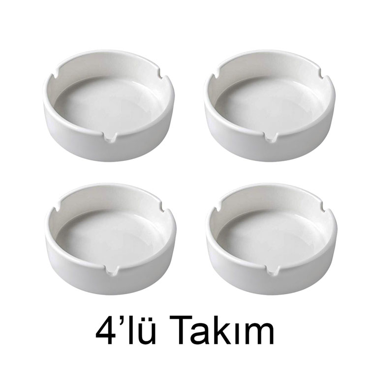 Süblimasyon Porselen Kül Tablası - 4'lü Paket - 1